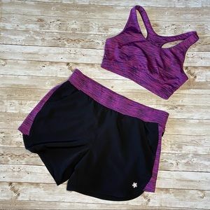 Sports bra and shorts set